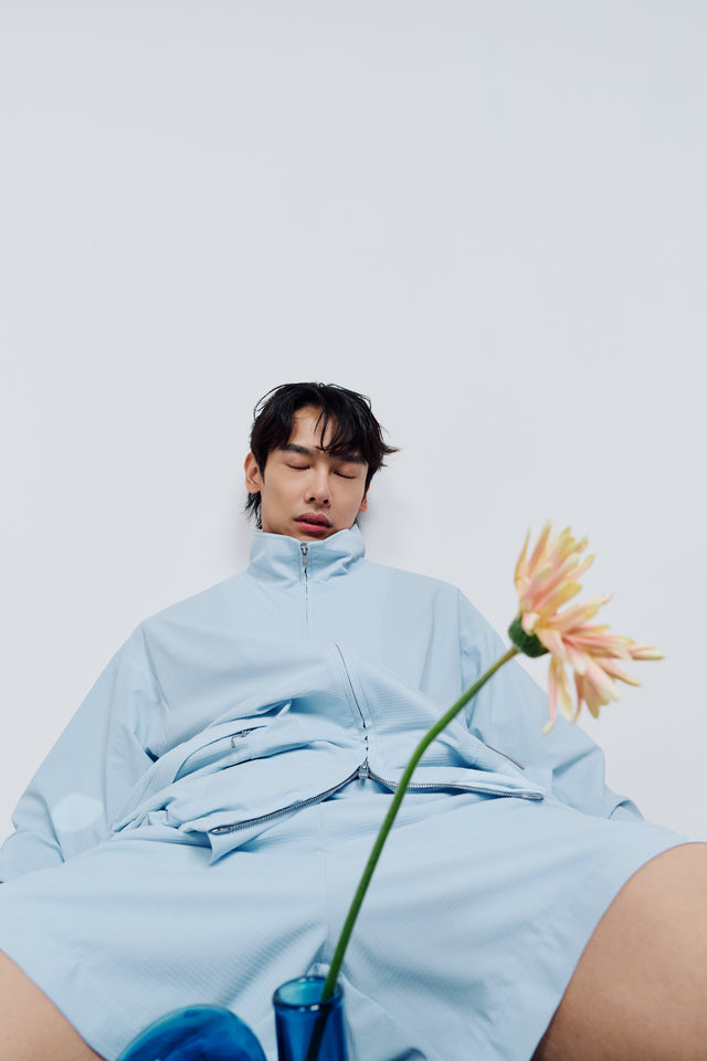 SEIZE - GRIDFLOW TILITY SHELL JACKET - GLACIER STREAM