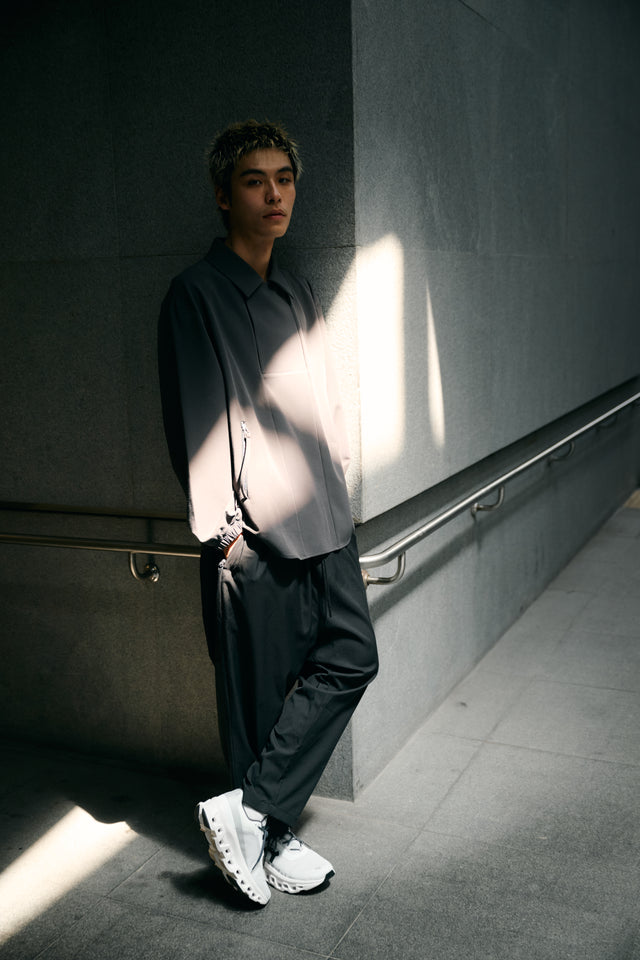 SEIZE - WIDE UNFETTERED DAILY TAPERED PANTS - MIDNIGHT BLACK