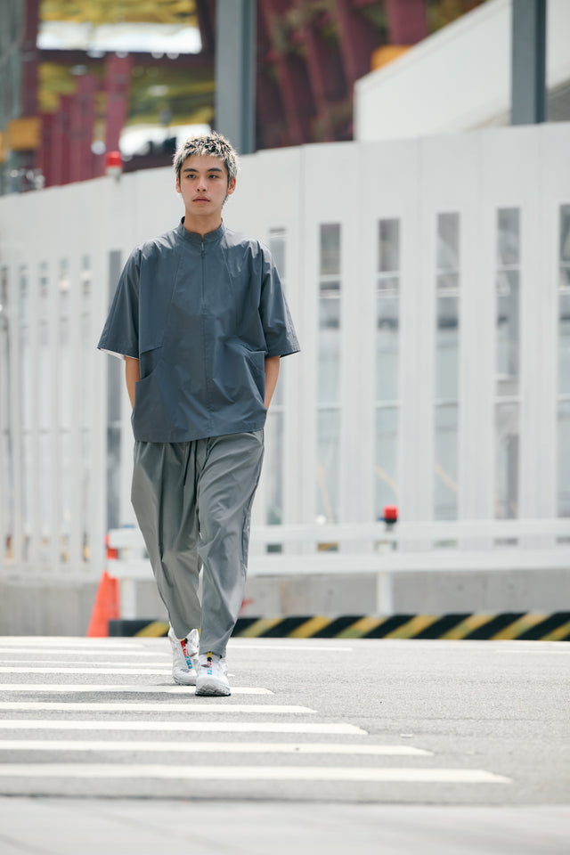 SEIZE - WIDE UNFETTERED DAILY TAPERED PANTS - JERSEY GREY