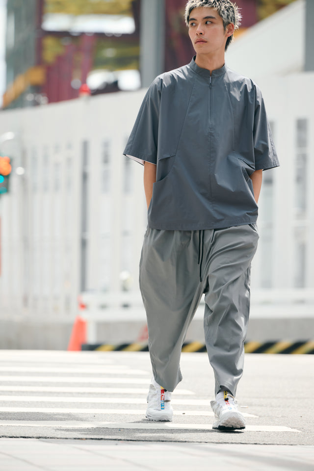 SEIZE - WIDE UNFETTERED DAILY TAPERED PANTS - JERSEY GREY