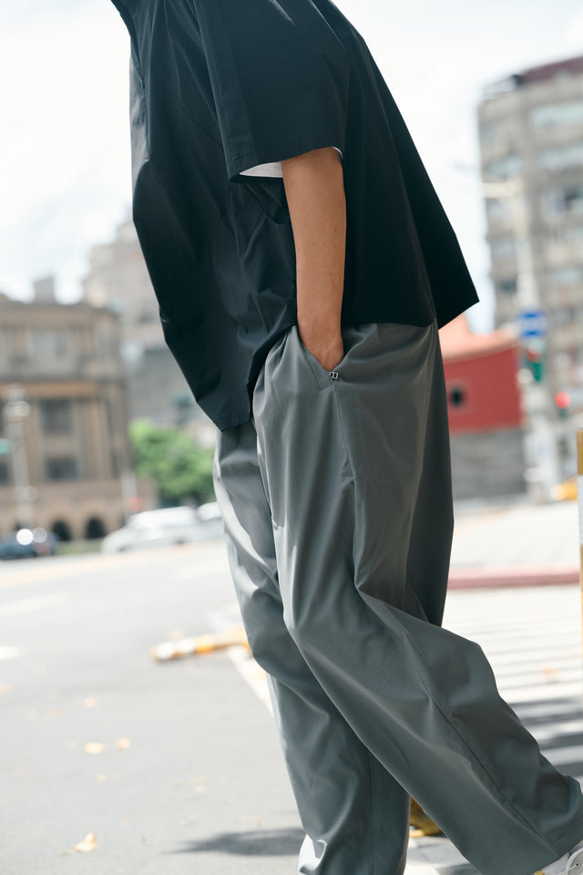 SEIZE - WIDE UNFETTERED DAILY TAPERED PANTS - JERSEY GREY