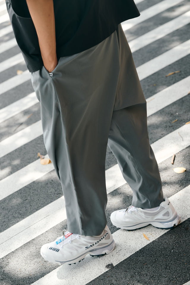 SEIZE - WIDE UNFETTERED DAILY TAPERED PANTS - JERSEY GREY