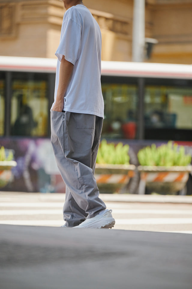 SEIZE - WIDE TAPERED SAROUEL PANTS - TITANIUM GREY