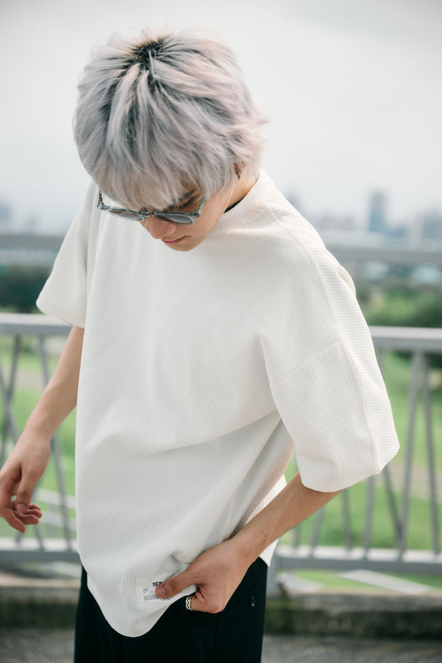 SEIZE - LIGHT WAFFLE S/S TEE - BLANK