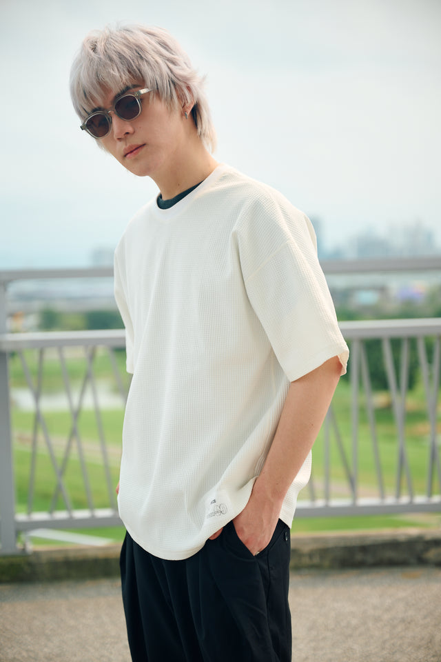 SEIZE - LIGHT WAFFLE S/S TEE - BLANK