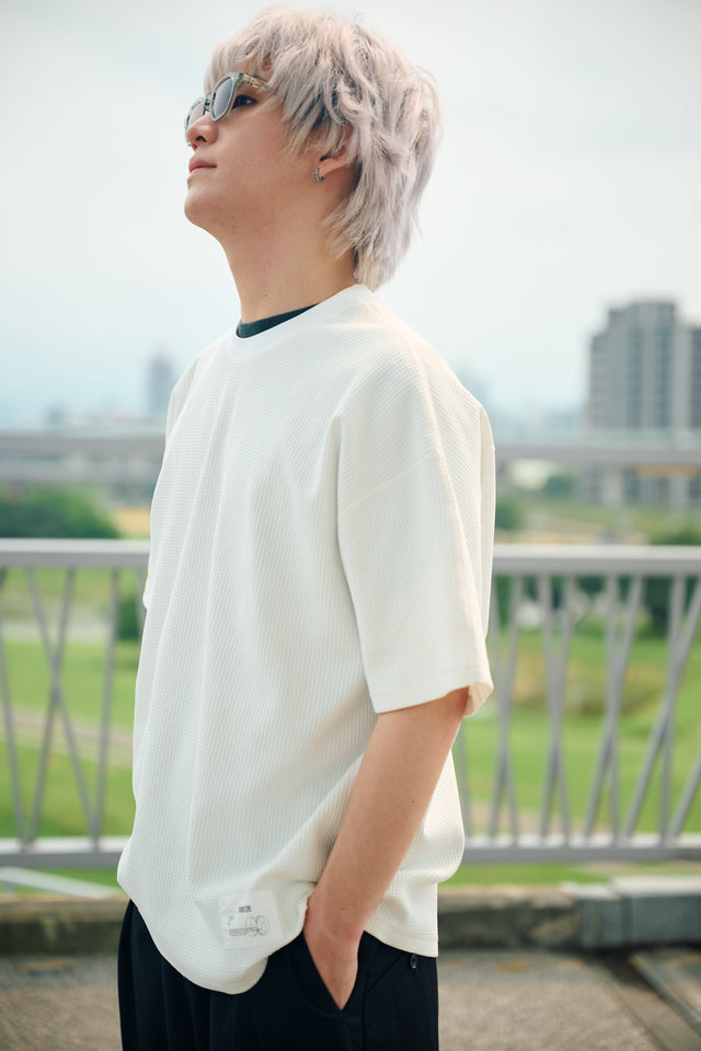 SEIZE - LIGHT WAFFLE S/S TEE - BLANK