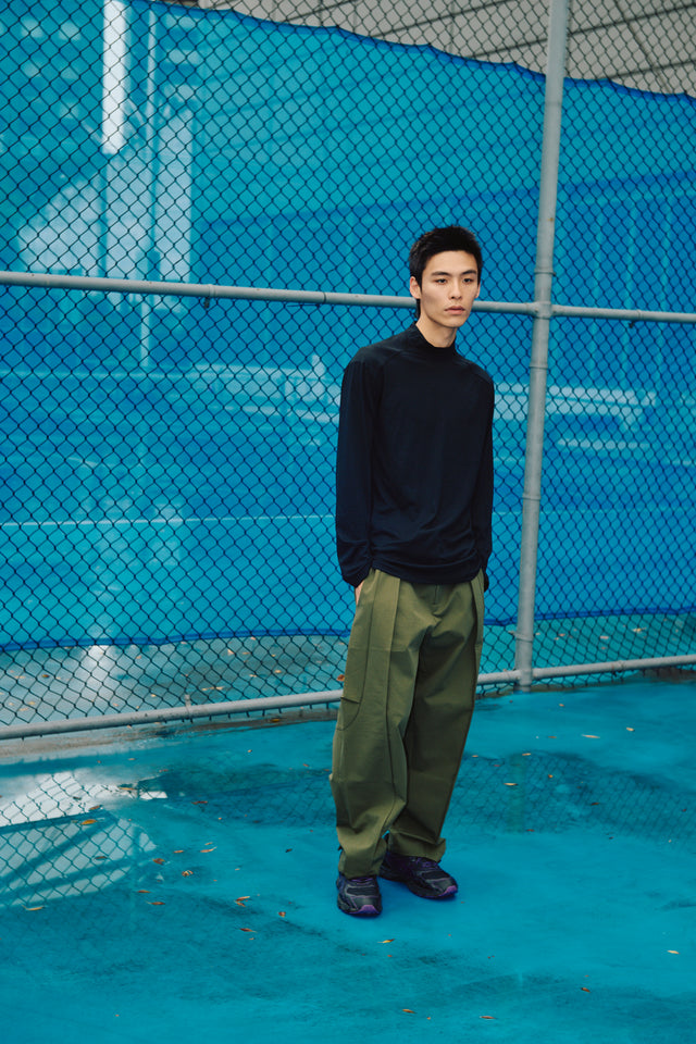 SEIZE - MERINO WOOL MOCK NECK - INK