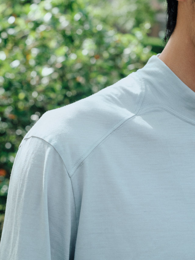 SEIZE - MERINO WOOL MOCK NECK - ICE