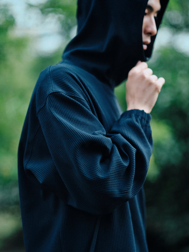 SEIZE - WAFFLE HALF ZIP PULLOVER - METRO OCEAN