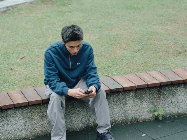 SEIZE - ANTISTATIC HALF ZIP S.C. PULLOVER - VINTAGE BLUE