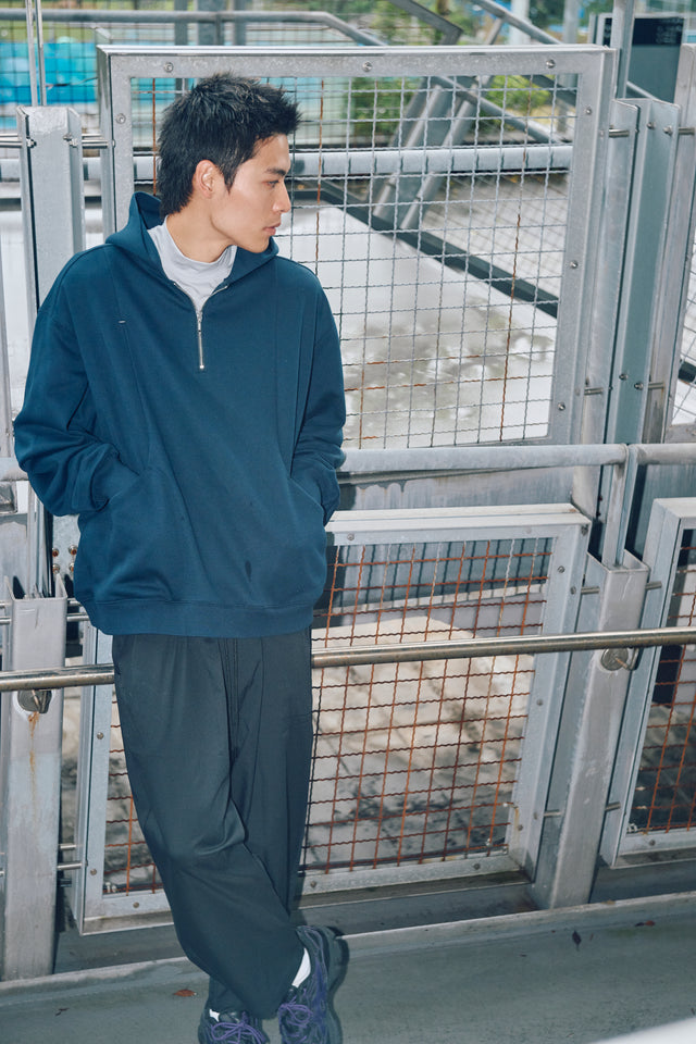 SEIZE - WIDE UNFETTERED DAILY TAPERED PANTS - MIDNIGHT BLACK