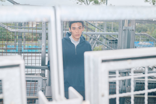 SEIZE - ANTISTATIC HALF ZIP OVERSIZED HOODIE - OCEAN CURRENT